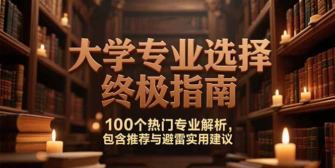 （15261期）付费文：大学专业选择终极指南,100个热门专业解析,包含推荐与避雷实用建议-创安网_汇聚全网热门项目资源