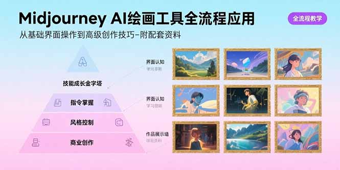 （15628期）Midjourney AI绘画工具全流程应用，从基础界面操作到高级创作-附配套资料-创安网_汇聚全网热门项目资源
