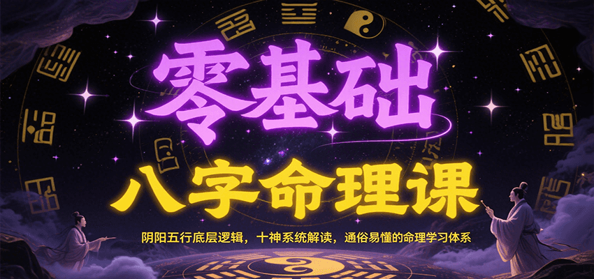 零基础八字命理课：阴阳五行底层逻辑，十神系统解读，通俗易懂的命理学习体系-创安网_汇聚全网热门项目资源