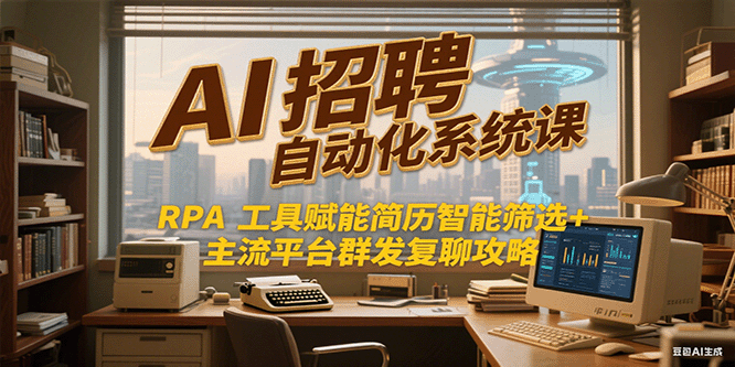 AI招聘自动化系统课，RPA工具赋能简历智能筛选+主流平台群发复聊全攻略-创安网_汇聚全网热门项目资源