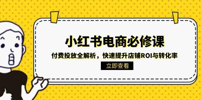 （15040期）小红书电商必修课：付费投放全解析，快速提升店铺ROI与转化率-创安网_汇聚全网热门项目资源