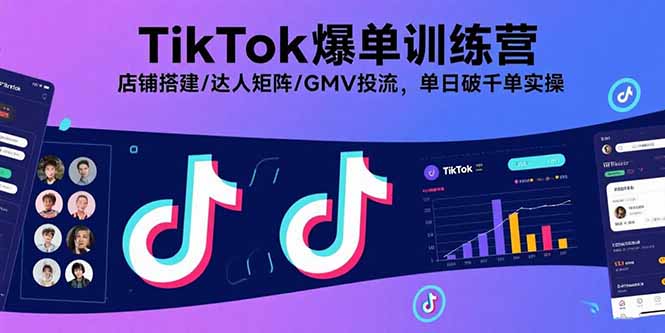 （15920期）TikTok爆单训练营，店铺搭建/达人矩阵/GMV投流，单日破千单实操-创安网_汇聚全网热门项目资源