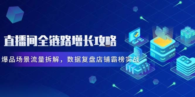 直播间全链路增长攻略，爆品场景流量拆解，数据复盘店铺霸榜实战-创安网_汇聚全网热门项目资源