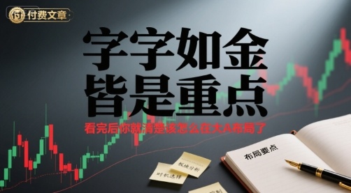 付费文章：字字如金 皆是重点， 看完后 你就清楚该怎么在大A布局了-创安网_汇聚全网热门项目资源