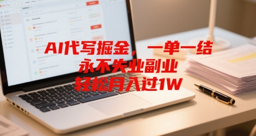 AI代写掘金，一单一结，永不失业副业，轻松月入过1W-创安网_汇聚全网热门项目资源