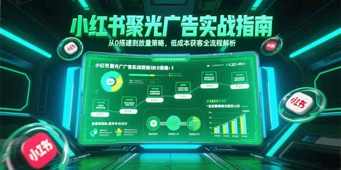 （15248期）小红书聚光广告实战指南，从0搭建到放量策略，低成本获客全流程解析-创安网_汇聚全网热门项目资源