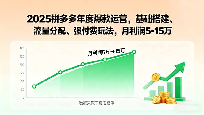 （15973期）2025拼多多年度爆款运营，基础搭建、流量分配、强付费玩法，月利润5-15万-创安网_汇聚全网热门项目资源