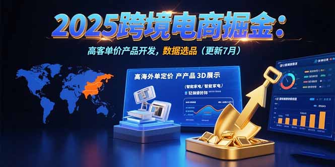 （15512期）2025跨境电商掘金：蓝海市场定位，高客单价产品开发，数据选品(更新7月)-创安网_汇聚全网热门项目资源