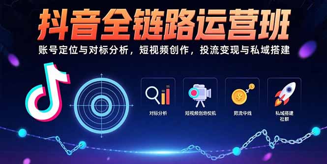 （15525期）抖音全链路运营班：账号定位与对标分析，短视频创作，投流变现与私域搭建-创安网_汇聚全网热门项目资源