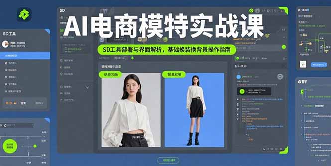 （15722期）AI电商模特实战课，SD工具部署与界面解析，基础换装换背景操作指南-创安网_汇聚全网热门项目资源