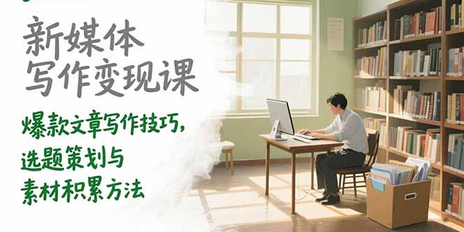 （15345期）新媒体写作变现课，爆款文章写作技巧，选题策划与素材积累方法-创安网_汇聚全网热门项目资源