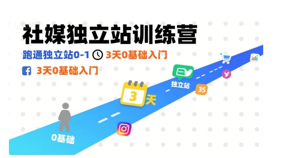 社媒独立站训练营，跑通独立站0-1，3天0基础入门-创安网_汇聚全网热门项目资源
