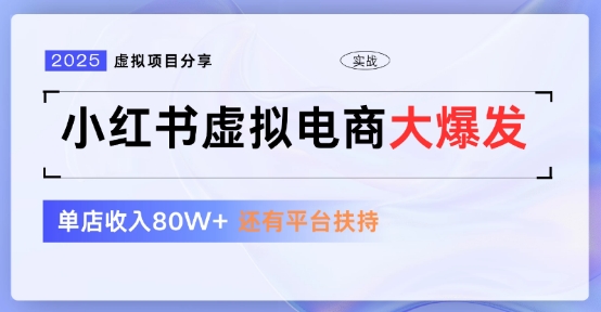 小红书虚拟店铺  蓝海项目  小白轻松一天3张+-创安网_汇聚全网热门项目资源