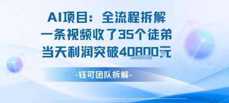 AI收徒变现闭环：一条视频收35人，日入1k+(附完整SOP)-创安网_汇聚全网热门项目资源