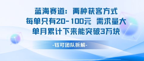蓝海赛道：需求量大 单月累计下来能突破3W-创安网_汇聚全网热门项目资源