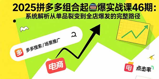 （15816期）2025拼多多组合起爆实战课46期：系统解析从单品裂变到全店爆发的完整路径-创安网_汇聚全网热门项目资源