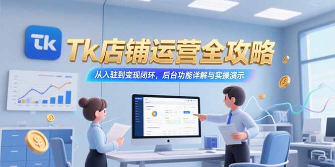 （15345期）Tk店铺运营全攻略，从入驻到变现闭环，后台功能详解与实操演示-创安网_汇聚全网热门项目资源