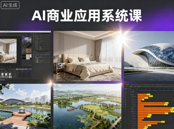 AI商业应用系统课，室内-软装-建筑-景观，智能设计+效果图+动画画实战-创安网_汇聚全网热门项目资源