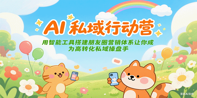 AI私域行动营：用智能工具搭建朋友圈营销体系让你成为高转化私域操盘手-创安网_汇聚全网热门项目资源