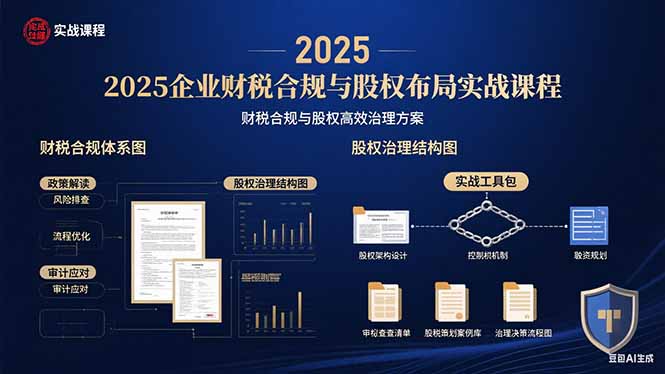 （15802期）2025企业财税合规与股权布局的实战课程：财税合规与股权高效治理方案-创安网_汇聚全网热门项目资源