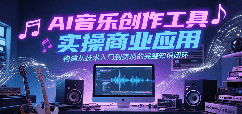 AI音乐创作工具实操商业应用，构建从技术入门到变现的完整知识闭环-创安网_汇聚全网热门项目资源