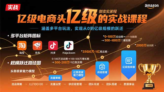 （15803期）亿级电商头部卖家的实战课程：涵盖多平台玩法，实现从0到亿级规模的跃迁-创安网_汇聚全网热门项目资源