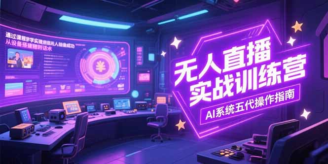 （15315期）无人直播实操训练营，从设备搭建到话术，AI系统五代操作指南(7月更新)-创安网_汇聚全网热门项目资源
