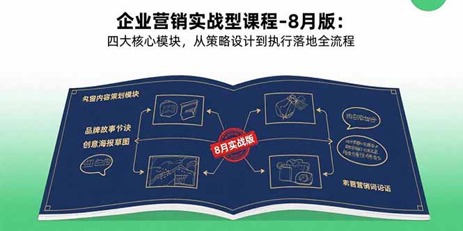 （15823期）企业营销实战型课程-8月版：四大核心模块，从策略设计到执行落地全流程-创安网_汇聚全网热门项目资源