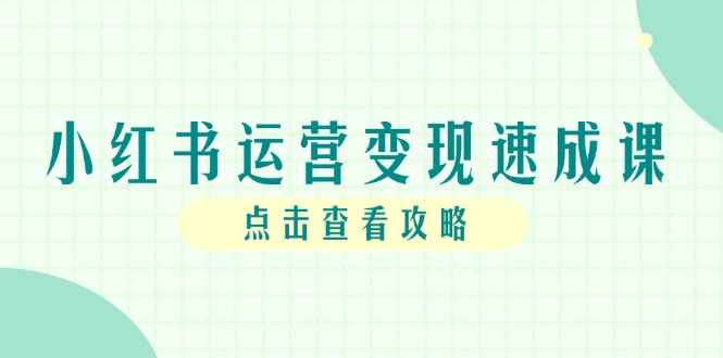 （14951期）小红书运营变现速成课，账号搭建到暴力起号，个人IP全流程指南-创安网_汇聚全网热门项目资源