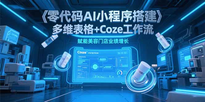 （15239期）零代码AI小程序搭建，多维表格+Coze工作流，赋能美容门店业绩增长-创安网_汇聚全网热门项目资源