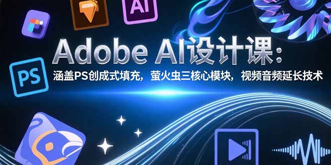 （15469期）Adobe AI设计课：涵盖PS创成式填充，萤火虫三核心模块，视频音频延长技术-创安网_汇聚全网热门项目资源