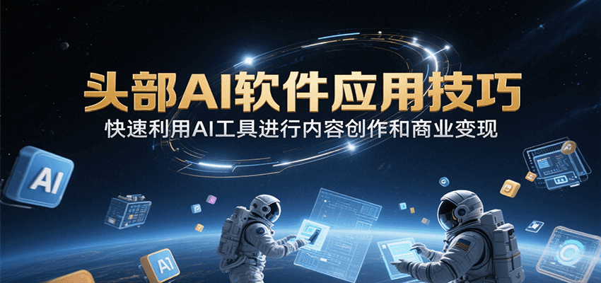 头部AI软件应用技巧，快速利用AI工具进行内容创作和商业变现-创安网_汇聚全网热门项目资源
