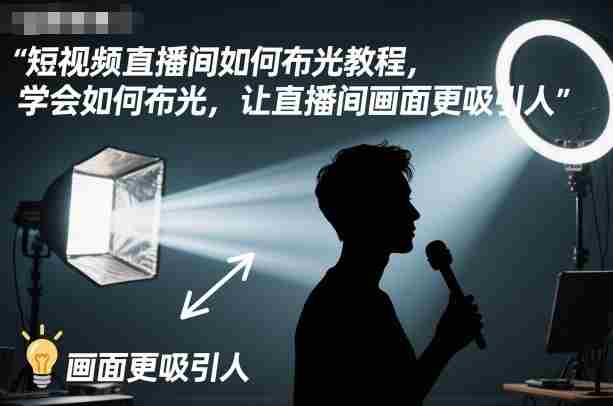 短视频直播间如何布光教程，学会如何布光，让直播间画面更吸引人
