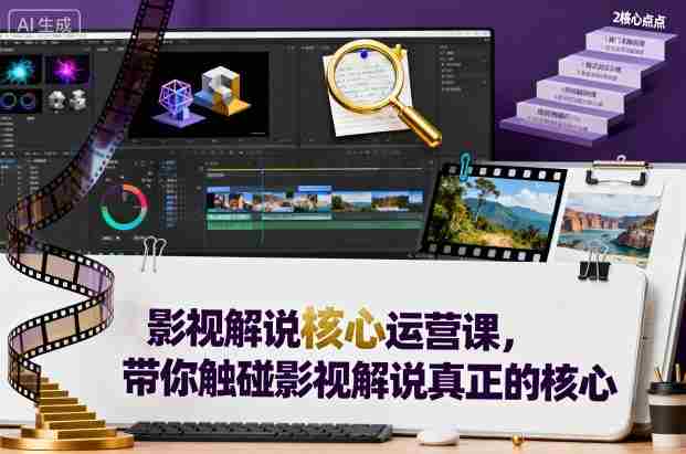 影视解说核心运营课，带你触碰影视解说真正的核心
