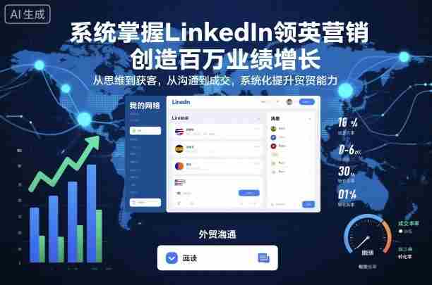 系统掌握LinkedIn领英营销,创造百万业绩增长,从思维到获客,从沟通到成交,系统化提升外贸能力-中创网,冒泡网,福缘网创业项目大全-创安网