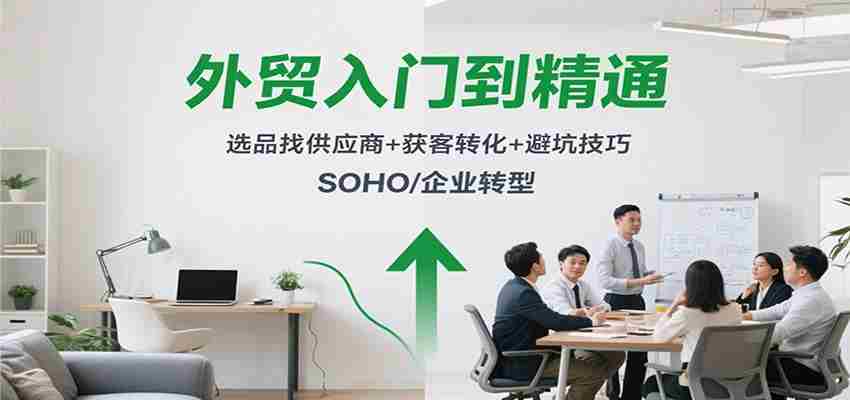 外贸入门到精通，选品找供应商+获客转化+避坑技巧，SOHO/企业转型