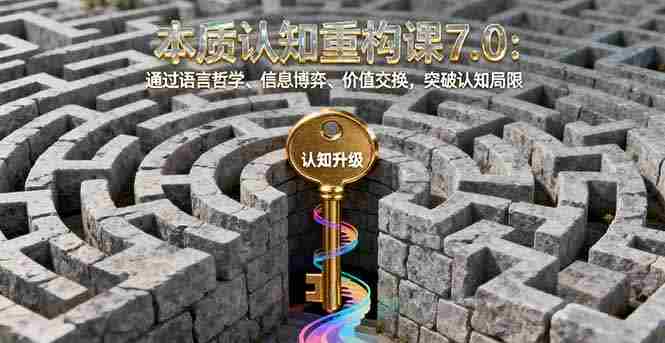 （16218期）本质认知重构课7.0：通过语言哲学、信息博弈、价值交换，突破认知局限