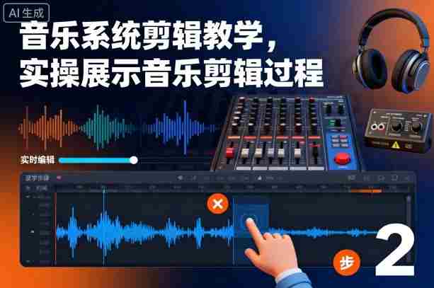 音乐系统剪辑教学，实操展示音乐剪辑过程