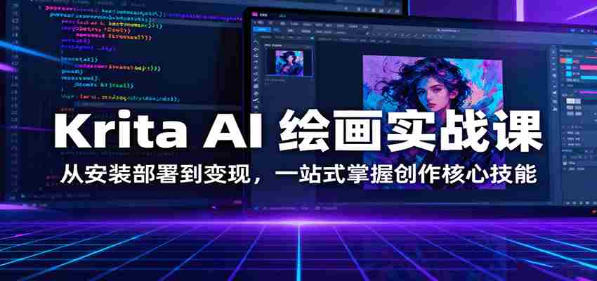 Krita AI 绘画实战课：从安装部署到变现，一站式掌握创作核心技能