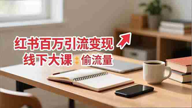 （16661期）小红书百万引流变现-11月线下大课：分享从0到百万引流路径，手把手教偷流量、拿结果