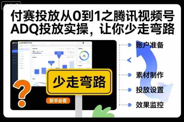 付赛投放从0到1之腾讯视频号ADQ投放实操，让你少走弯路