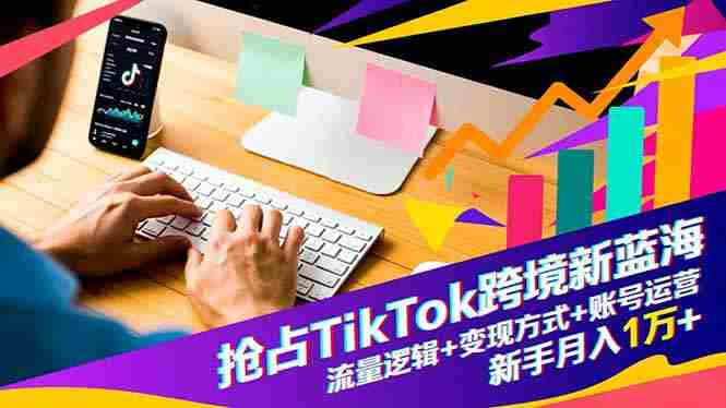 （16640期）抢占TikTok跨境新蓝海：流量逻辑+变现方式+账号运营，新手月入1万+