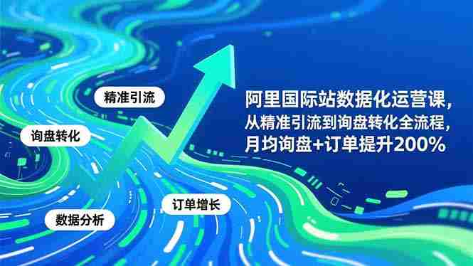 （16660期）阿里国际站数据化运营课-11月，从精准引流到询盘转化全流程，月均询盘+订单提升200%