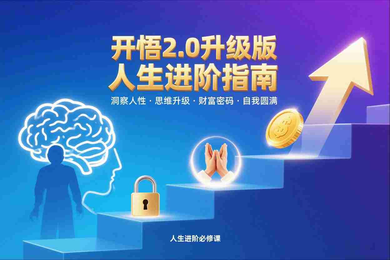 开悟2.0升级版人生进阶指南，洞察人性-思维升级-财富密码-自我圆满
