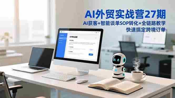 （16938期）AI外贸实战营27期，AI获客+智能谈单+SOP转化+全链路教学，快速搞定跨境订单
