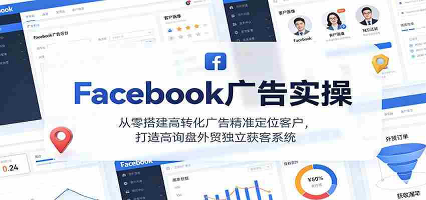 Facebook广告实操，从零搭建高转化广告精准定位客户，打造高询盘外贸独立获客系统