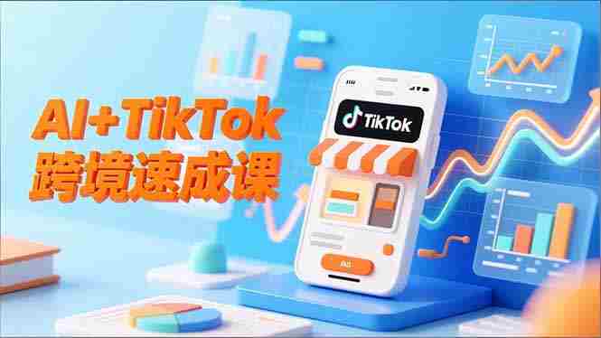 （16745期）AI+TikTok跨境速成课，智能翻译、店铺定位、流程拆解，7天高效上线运营
