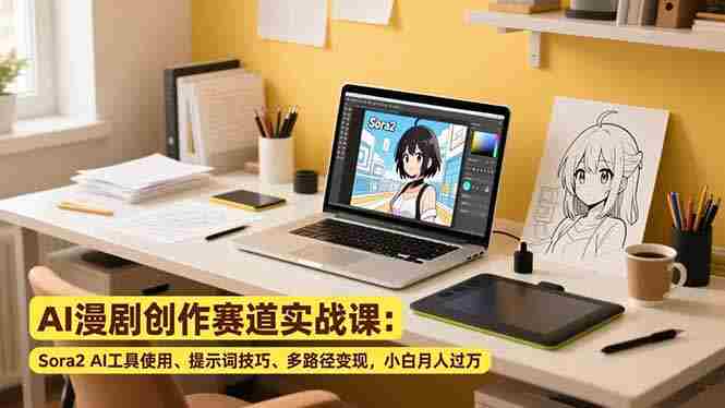 （16936期）AI漫剧创作赛道实战课：Sora2 AI工具使用、提示词技巧、多路径变现，小白月入过万