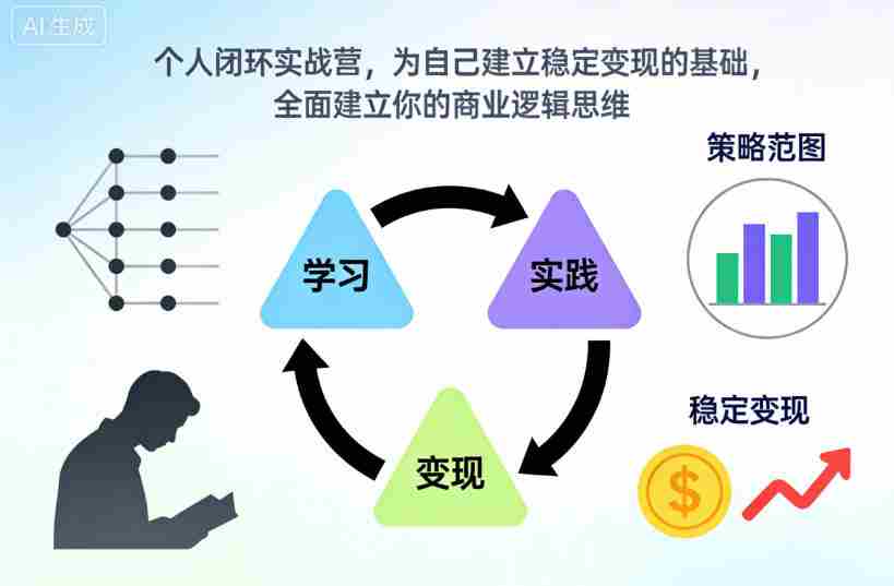 个人闭环实战营，为自己建立稳定变现的基础，全面建立你的商业逻辑思维