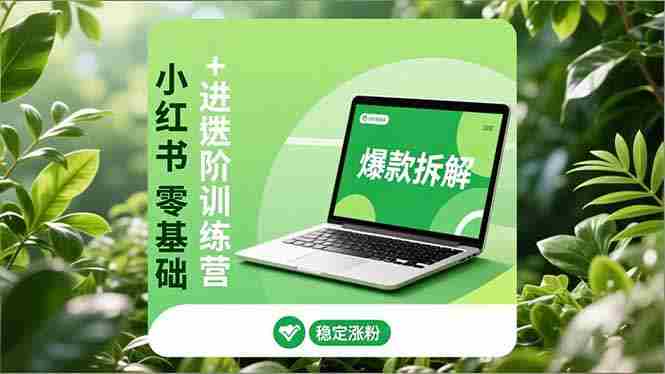 （16801期）小红书零基础+高阶训练营：安全养号、爆款拆解、长效运营，实现稳定涨粉与变现